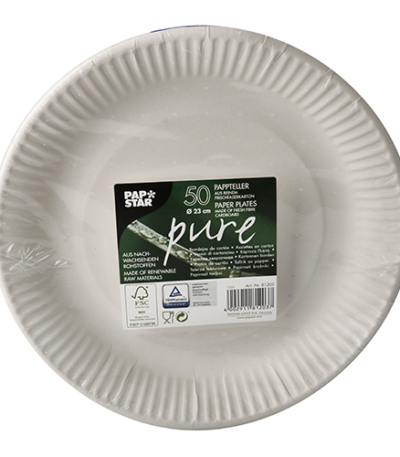 karton "pure" rond Ø 23 cm wit