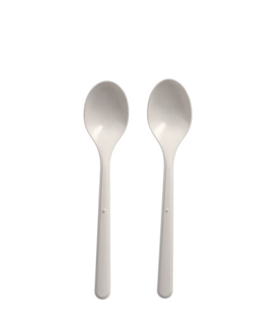 Product foto van 50 "Circulware" Herbruikbare koffielepels PP-MF 13 cm wit extra stabiel