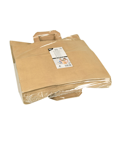 papier 27 cm x 32 cm x 17 cm bruin met handvaten