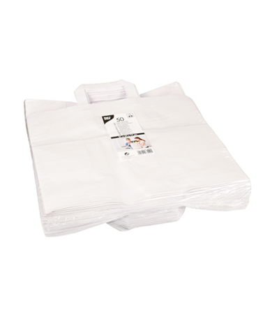 papier 27 cm x 32 cm x 17 cm wit met handvaten