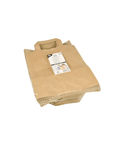 papier 28 cm x 22 cm x 10 cm bruin met handvaten