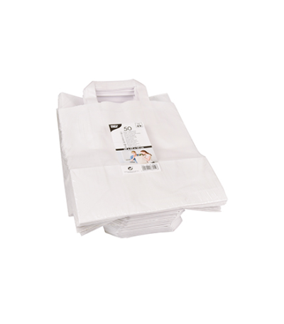 papier 28 cm x 22 cm x 10 cm wit met handvaten