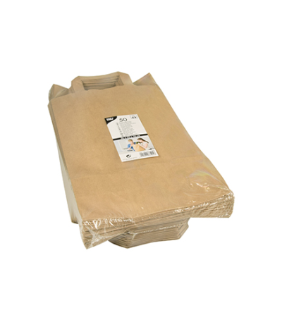 papier 36 cm x 22 cm x 10 cm bruin met handvaten