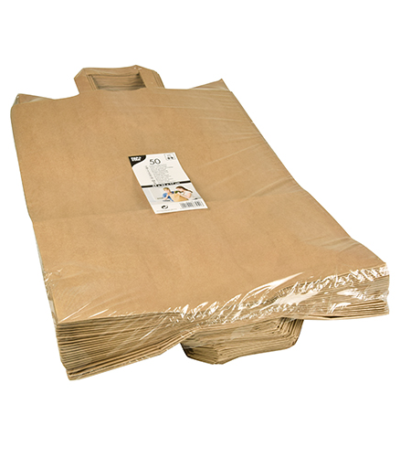 papier 44 cm x 32 cm x 17 cm bruin met handvaten