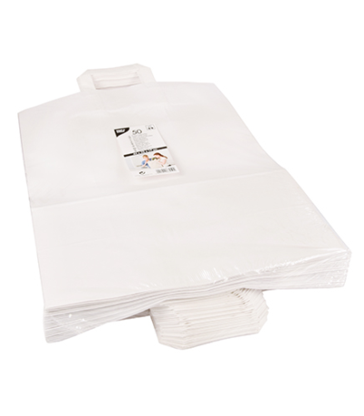 papier 44 cm x 32 cm x 17 cm wit met handvaten