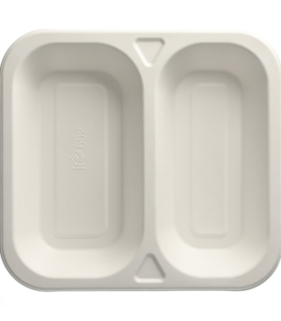 Product foto van 50 Menubakken topseal Suikerriet 2-vaks 1250 ml 4