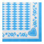 Product foto van 50 Servetten 1/4 vouw 40 cm x 40 cm "Beiers blauw"
