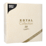 Product foto van 50 Servetten "ROYAL Collection" 1/4 vouw 40 cm x 40 cm champagne "Casali"