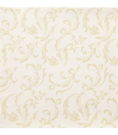 Product foto van 50 Servetten "ROYAL Collection" 1/4 vouw 40 cm x 40 cm champagne "Damascato"