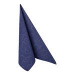 Product foto van 50 Servetten "ROYAL Collection" 1/4 vouw 40 cm x 40 cm donkerblauw "Casali"