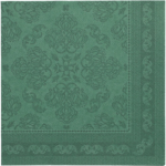 Product foto van 50 Servetten "ROYAL Collection" 1/4 vouw 40 cm x 40 cm donkergroen "Arabesque"