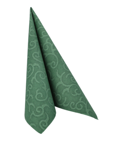 Product foto van 50 Servetten "ROYAL Collection" 1/4 vouw 40 cm x 40 cm donkergroen "Casali"