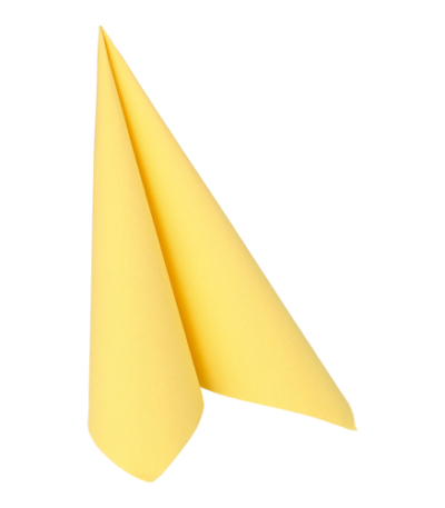 Product foto van 50 Servetten "ROYAL Collection" 1/4 vouw 40 cm x 40 cm geel