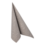 Product foto van 50 Servetten "ROYAL Collection" 1/4 vouw 40 cm x 40 cm grijs "Casali"