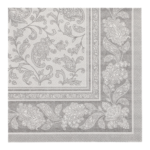 Product foto van 50 Servetten "ROYAL Collection" 1/4 vouw 40 cm x 40 cm grijs "Ornaments"