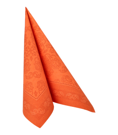 Product foto van 50 Servetten "ROYAL Collection" 1/4 vouw 40 cm x 40 cm nectarine "Arabesque"