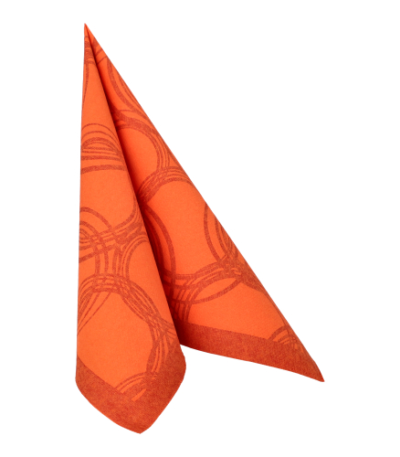 Product foto van 50 Servetten "ROYAL Collection" 1/4 vouw 40 cm x 40 cm nectarine "Bubbles"