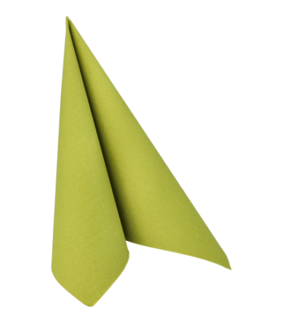 Product foto van 50 Servetten "ROYAL Collection" 1/4 vouw 40 cm x 40 cm olijfgroen