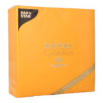 Product foto van 50 Servetten "ROYAL Collection" 1/4 vouw 40 cm x 40 cm oranje