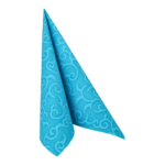 Product foto van 50 Servetten "ROYAL Collection" 1/4 vouw 40 cm x 40 cm turkoois "Casali"