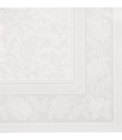Product foto van 50 Servetten "ROYAL Collection" 1/4 vouw 40 cm x 40 cm wit "Ornaments"