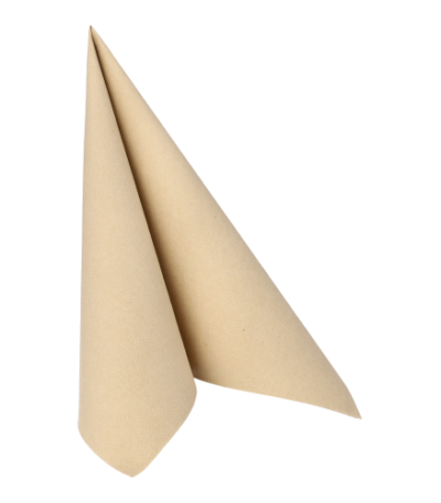 Product foto van 50 Servetten "ROYAL Collection" 1/4 vouw 40 cm x 40 cm zand