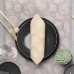 Product foto van 50 Servetten "ROYAL Collection" 1/4 vouw 40 cm x 40 cm zand "Bubbles"