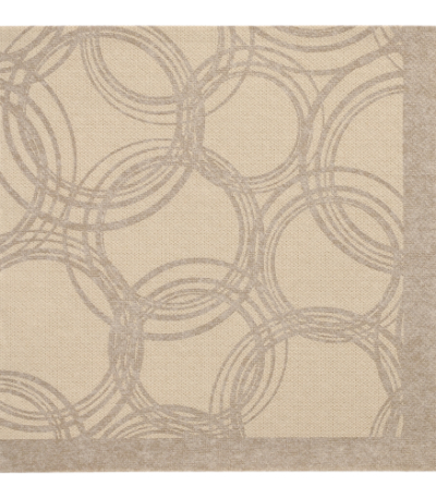 Product foto van 50 Servetten "ROYAL Collection" 1/4 vouw 40 cm x 40 cm zand "Bubbles"