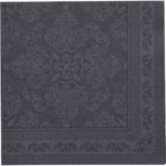 Product foto van 50 Servetten "ROYAL Collection" 1/4 vouw 40 cm x 40 cm zwart "Arabesque"