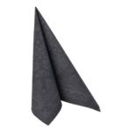 Product foto van 50 Servetten "ROYAL Collection" 1/4 vouw 40 cm x 40 cm zwart "Arabesque"