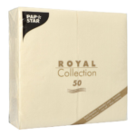 Product foto van 50 Servetten "ROYAL Collection" 1/8 vouw 40 cm x 40 cm champagne
