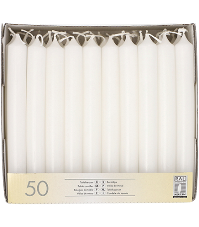 Product foto van 50 Tafelkaarsen Ø 2
