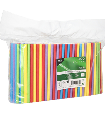 papier Ø 7 mm · 15 cm assorti kleuren