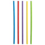 Product foto van 500 Shake rietjes Papier Ø 8 mm · 25 cm assorti kleuren
