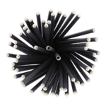 Product foto van 500 Shake rietjes Papier Ø 8 mm · 25 cm zwart