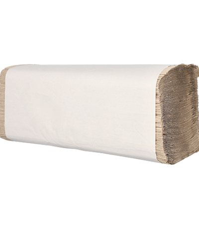 Product foto van 5000 Blad Handdoekjes V-vouw 23 cm x 25 cm natuur Zick-Zack