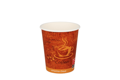 Product foto van Kartonnen koffiebeker 220cc 8oz espresso gold (21802)