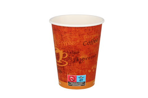 Product foto van Kartonnen koffiebeker 340cc 12oz espresso gold (21804)