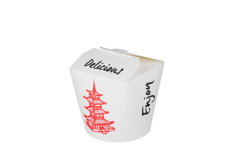 Product foto van Wok to Go beker 26oz 750ml karton wit 26 oz (81026)