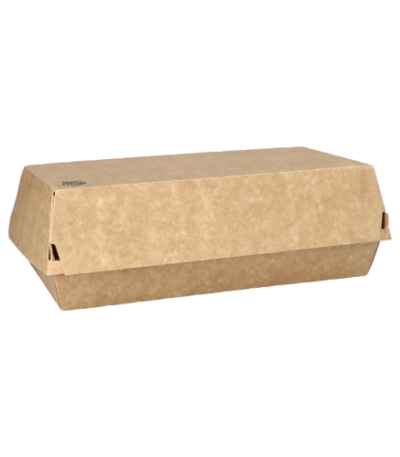 Product foto van Baguettebox karton groot bruin set van 25 7.5cm x 10.7cm x 22cm 100% Fair