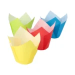 Product foto van Bakvormpjes assorti kleuren set van 24 Tulip Ø 5cm