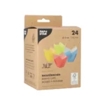 Product foto van Bakvormpjes assorti kleuren set van 24 Tulip Ø 5cm