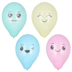 Product foto van Ballonnen 25 cm assorti kleuren Kawaii set van 8