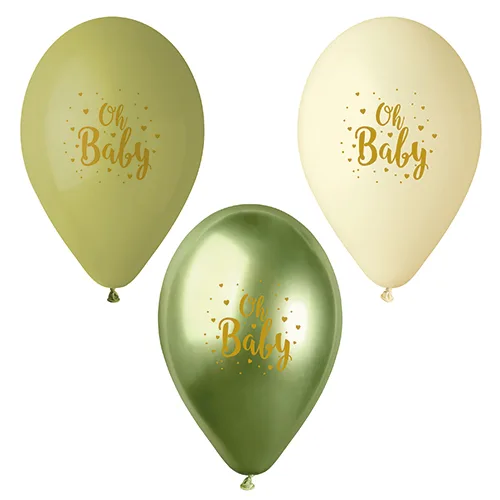 Product foto van Ballonnen 6 stuk 29 cm groen Oh Baby
