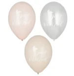 Product foto van Ballonnen assorti kleuren Ø 29 cm set van 6 Just Married