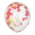 Product foto van Ballonnen latex hartjesconfetti set van 6 Ø 29cm