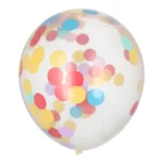 Product foto van Ballonnen latex kleurrijk confetti set van 6 Ø 29cm