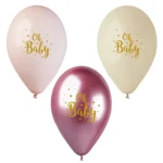 Product foto van Ballonnen licht-rose Ø 29 cm Oh Baby set van 6