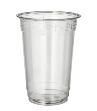 Product foto van Bekers PET glashelder set van 50 400ml Hurricane