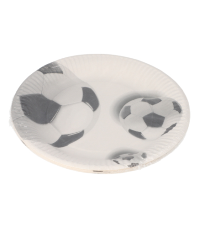 Product foto van Borden karton rond set van 10 Ø 23cm Soccer
